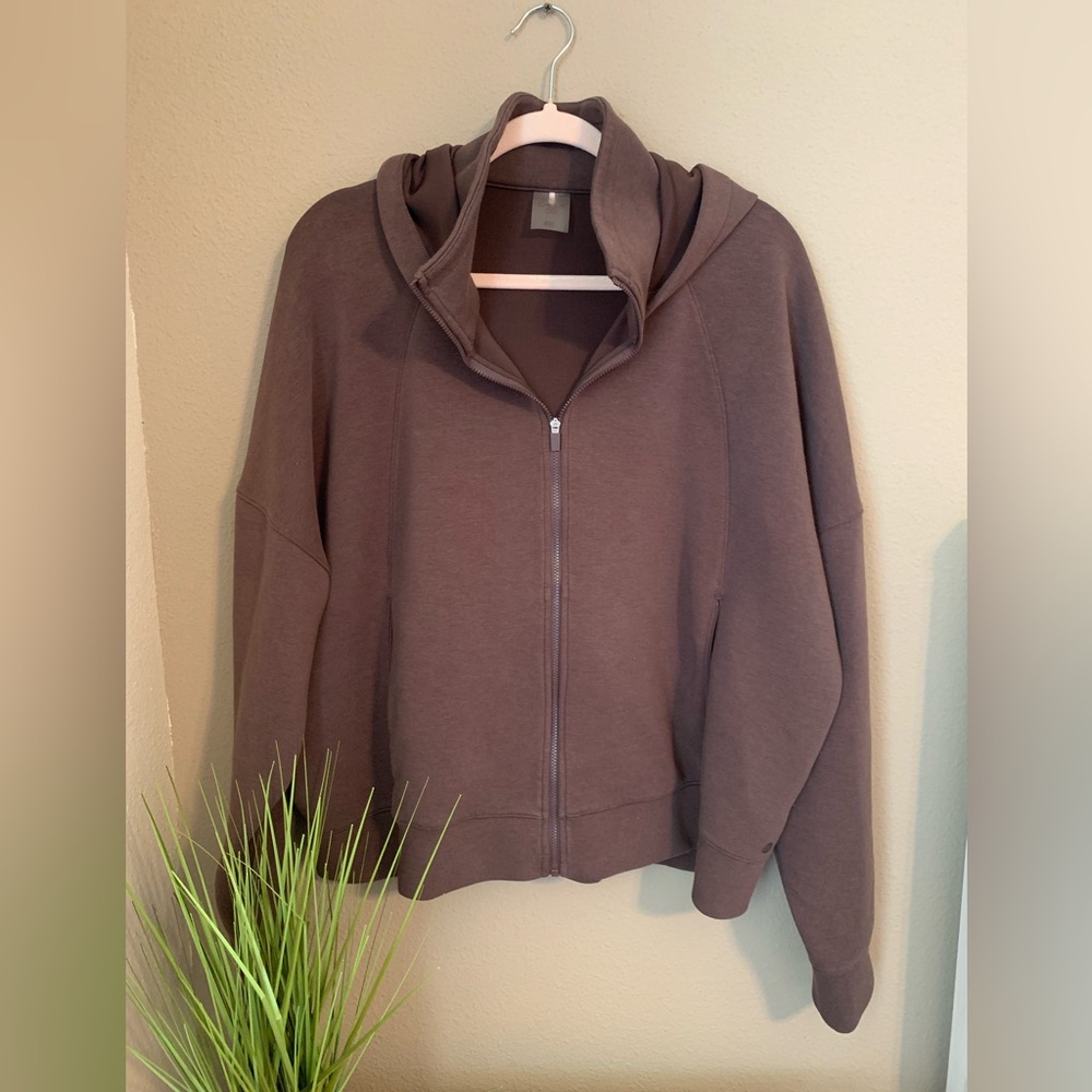 Calia scuba zip up hoodie. Brown. Size XXL.